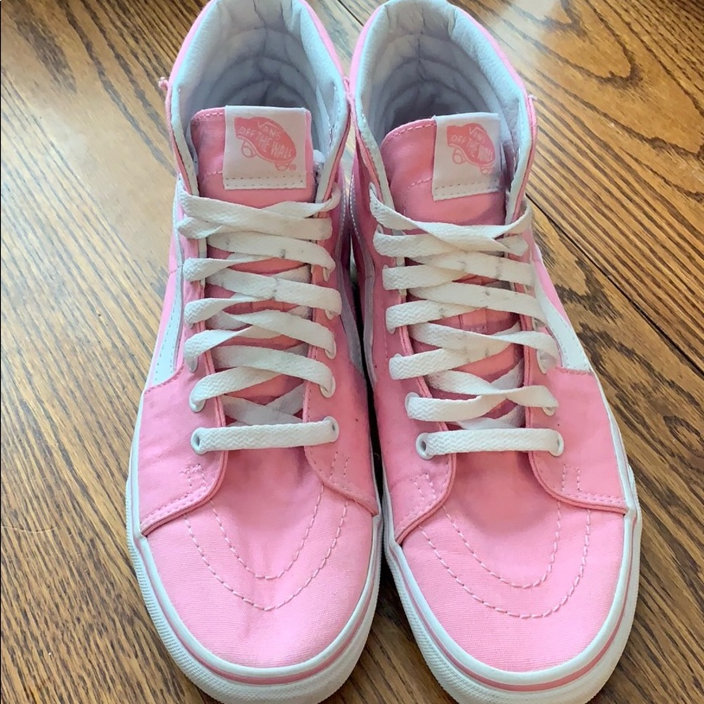 Pink high top vans